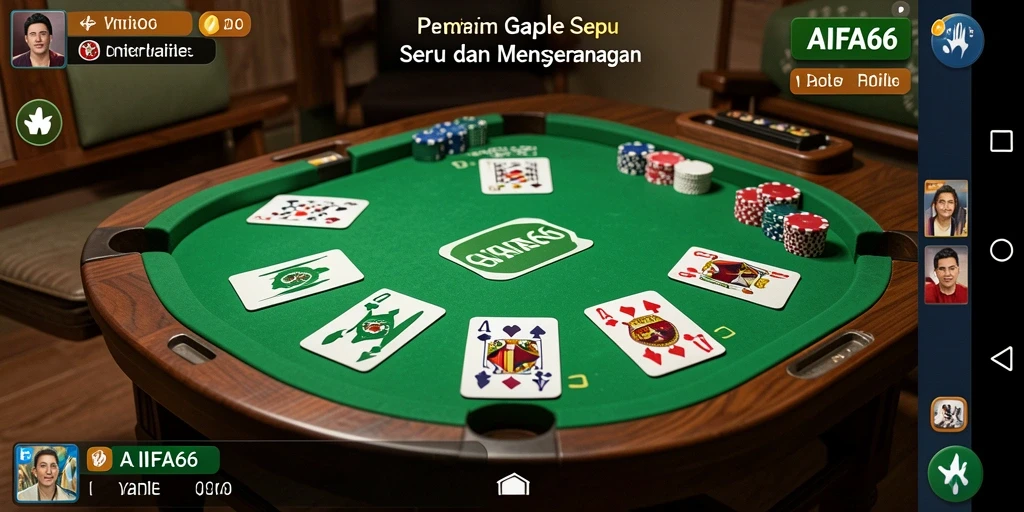 Tampilan gameplay seru AIFA66 dalam permainan Gaple