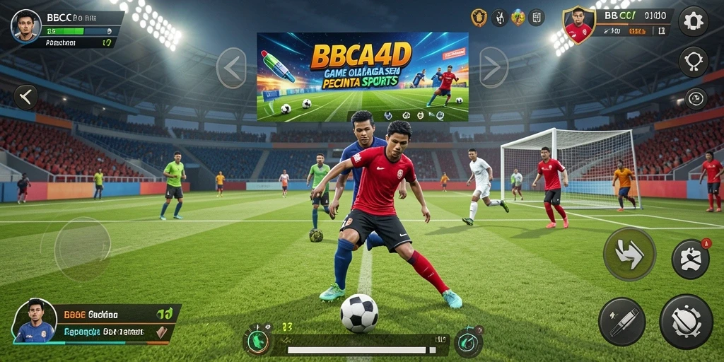 Tampilan gameplay olahraga yang mendebarkan dalam BBCA4D.