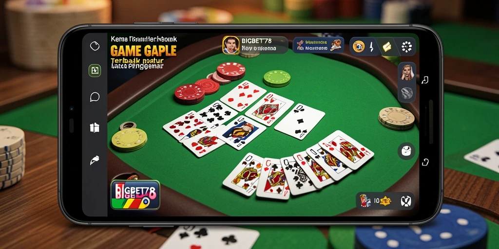 Tampilan gameplay Gaple yang seru dan interaktif di BIGBET78.