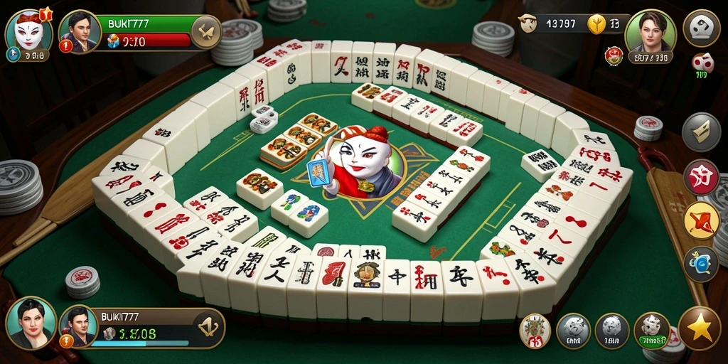 Tampilan gameplay Mahjong yang menarik dan interaktif.