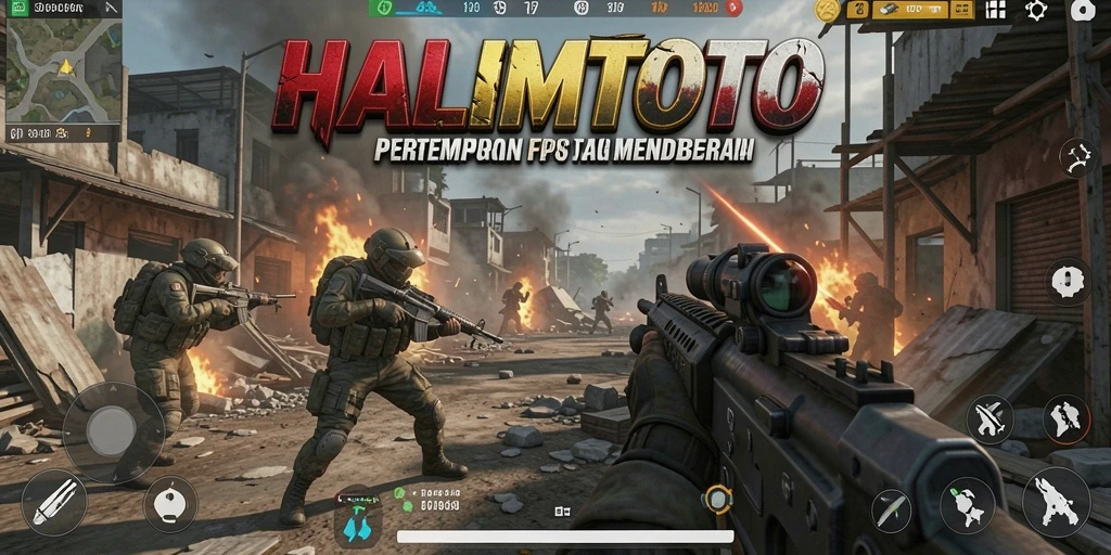 Screenshot gameplay dari HALIMTOTO yang menunjukkan aksi seru FPS.