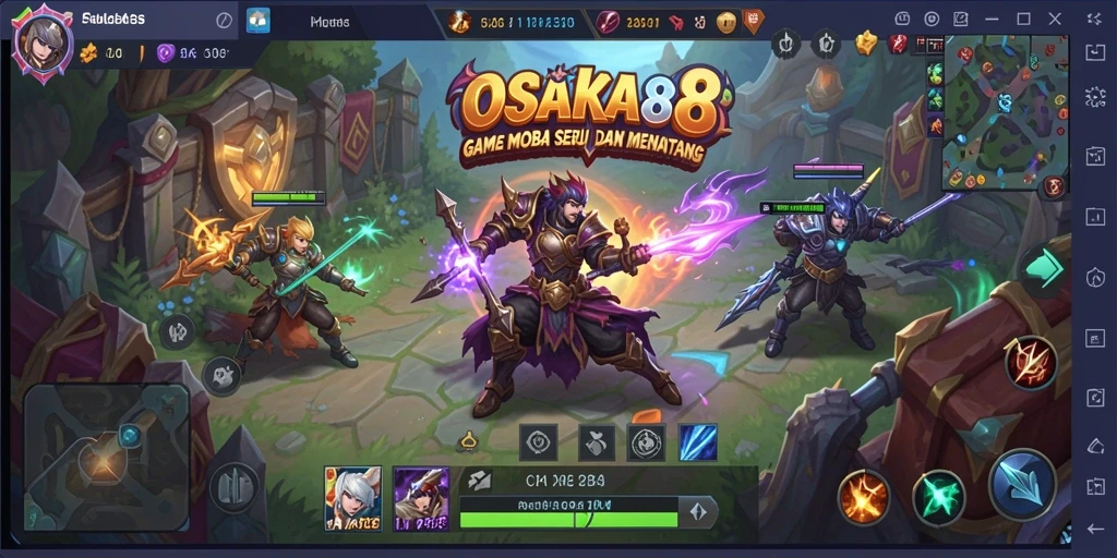 Tampilan gameplay strategis OSAKA88 dengan pertempuran epik.
